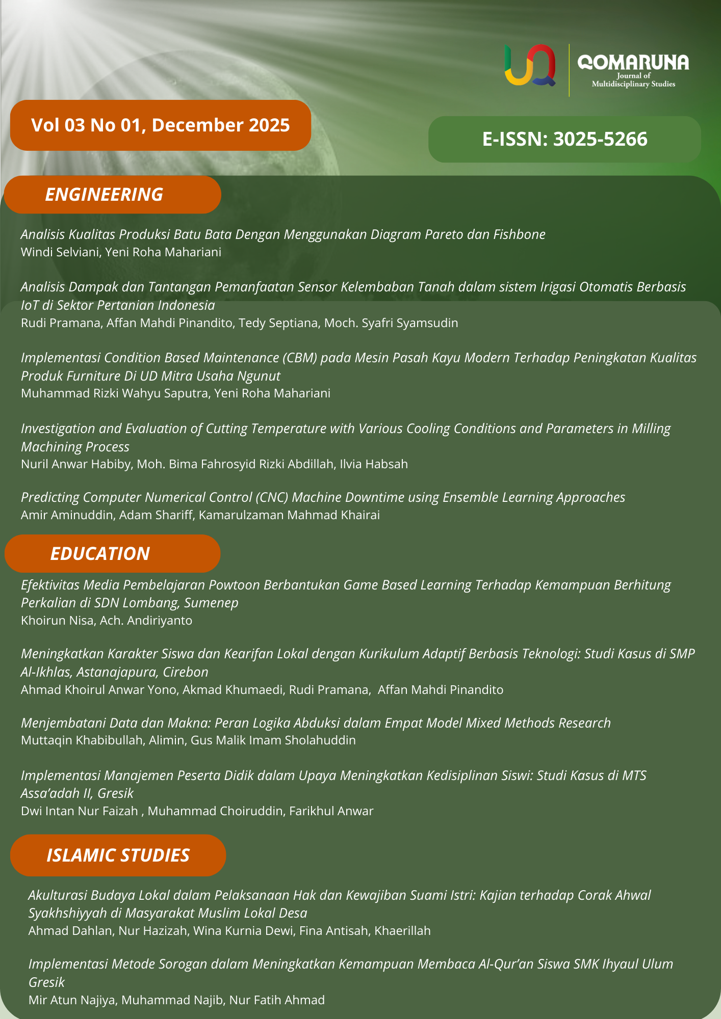 					View Vol. 3 No. 1 (2025): December 2025
				